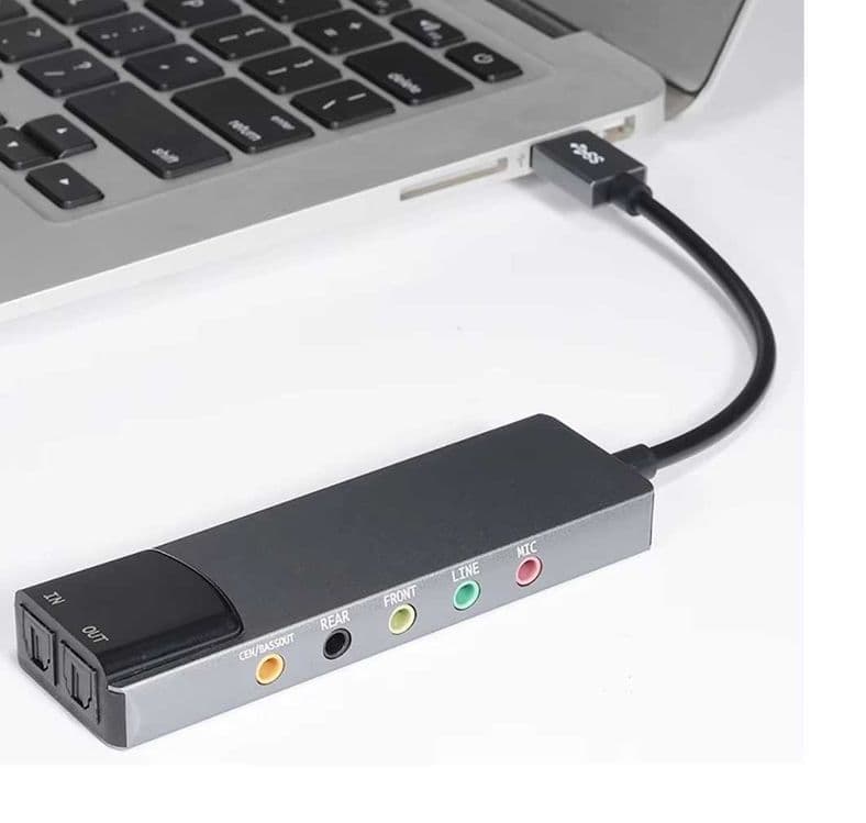 Аудио конвертер SPDIF + RCA (6x1) в USB-С и USB 3.0 — 1