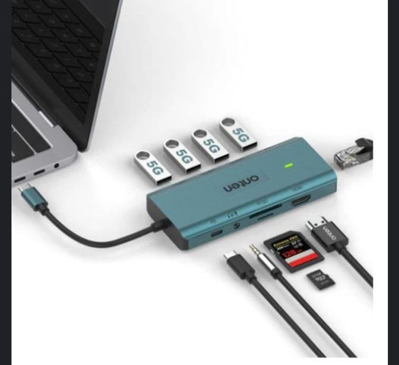 Onten Hub 10 in 1 Otiginal. переходник. док станция. ест Доставка — 1