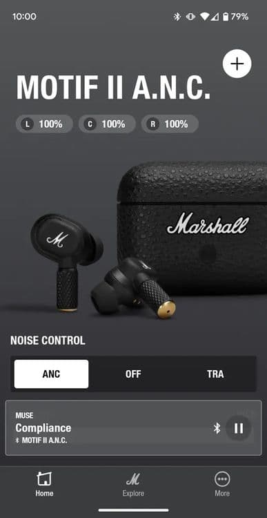 Новый Marshall Motif 2 A.N.C • Наушник • — 3