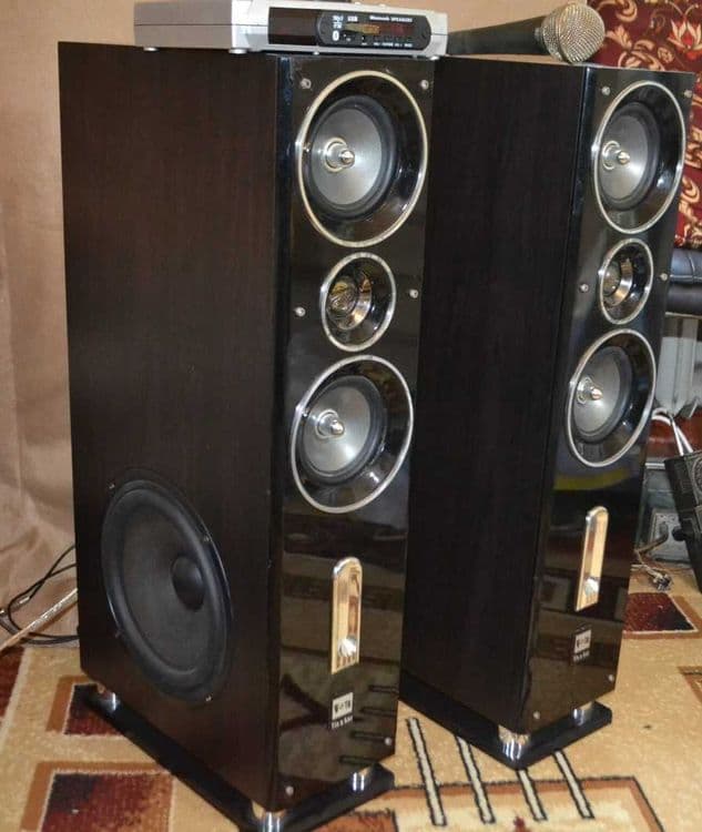 Колонки с усилителем karaoke 220 Вт + USB MP3 плеер Bluetooth — 1