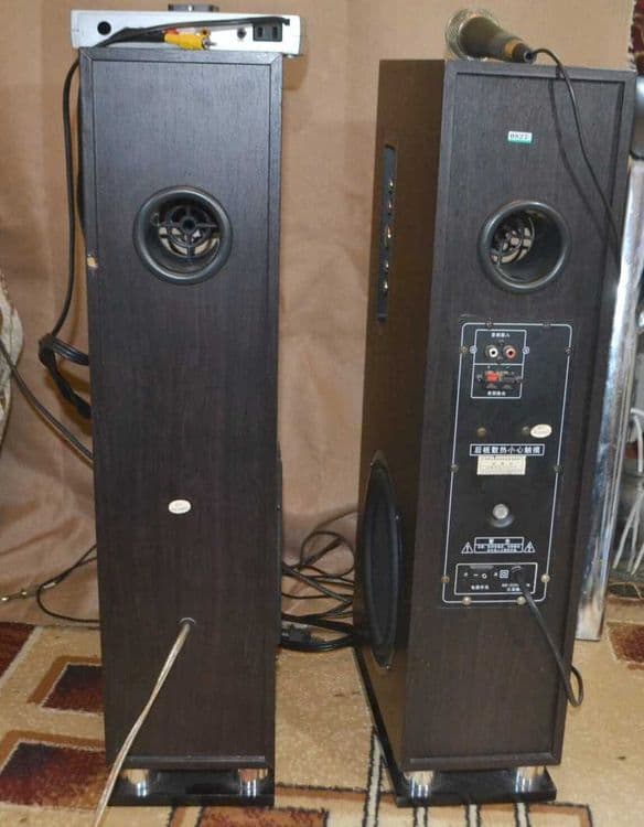 Колонки с усилителем karaoke 220 Вт + USB MP3 плеер Bluetooth — 5