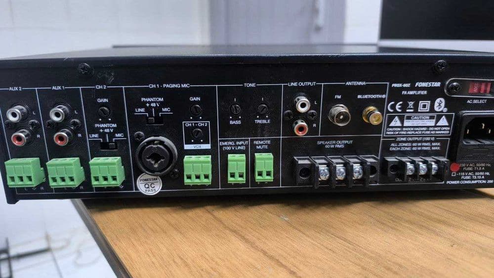 Усилитель- плеер FONESTAR PROX-60Z ( 60 Wat) 2 Зоны. — 2