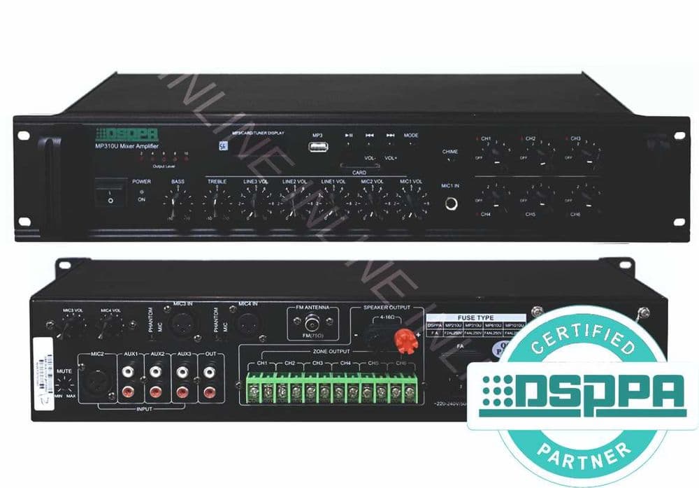 Микшер усилитель мощности МР310U (120W-6зон) MP3/FM — 1