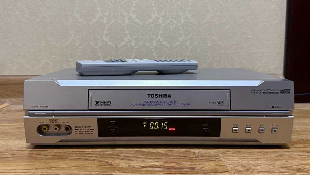 Видеомагнитофон Toshiba V-E60   6-Head Hi-Fi German Stereo! [Новый] — 1