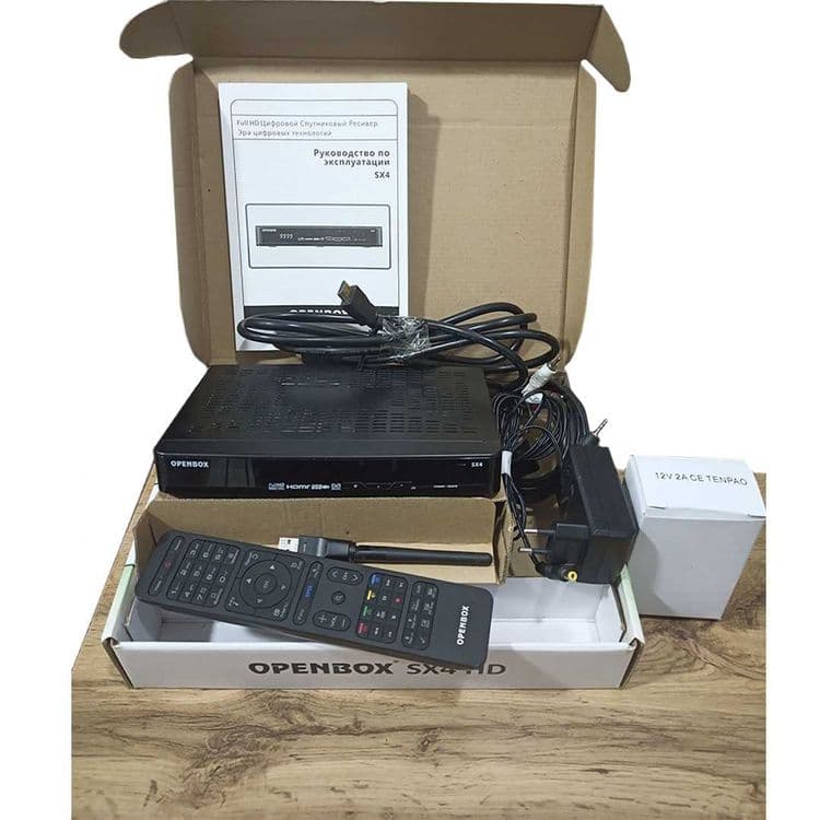 OpenBox SX4 - Спутниковый тюнер (ресивер)+спутниковая антенна 90см — 2