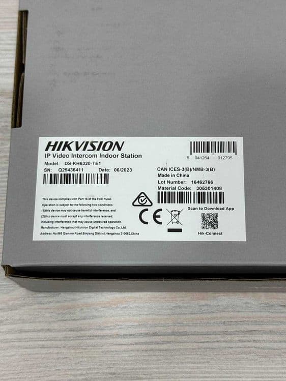 Видеомонитор для домофона Hikvision DS-KH6320-TE1 — 2