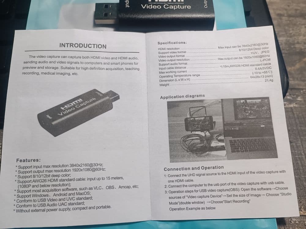 Карта видеозахвата USB 3.0 4К 60 FPS / карта видео захвата и стриминга — 3