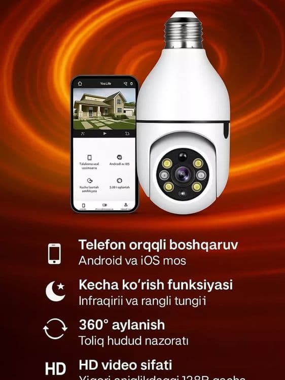 Wifi iCSee IP Kamera: Har tomonlama xavfsizlik va kuzatuv — 5