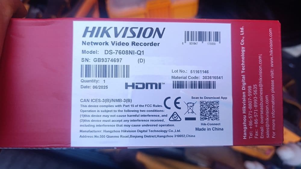 Hikvision NVR  DS-7608NI-Q1 — 1