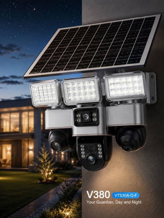 Солнечная камера 4G 360 градус Мощные LED-прожекторы Доставка есть! — 1