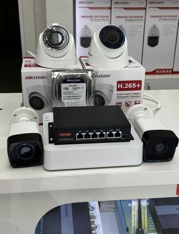 Камера Hikvision IP 2 MP 4 штук — 1
