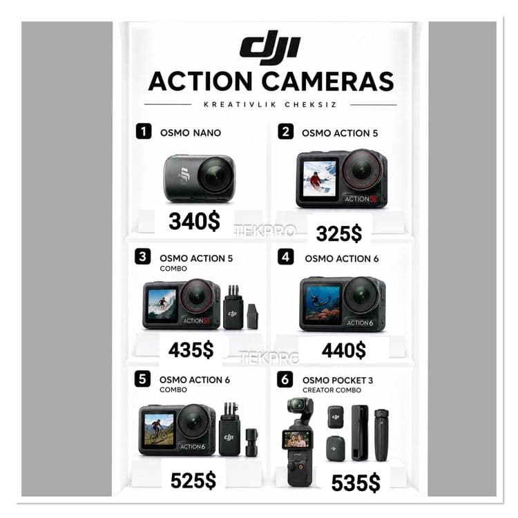 Новый osmo action 5/5pro.osmo action 6/6pro.Osmo nano.Osmo360.Pocket 3 — 2
