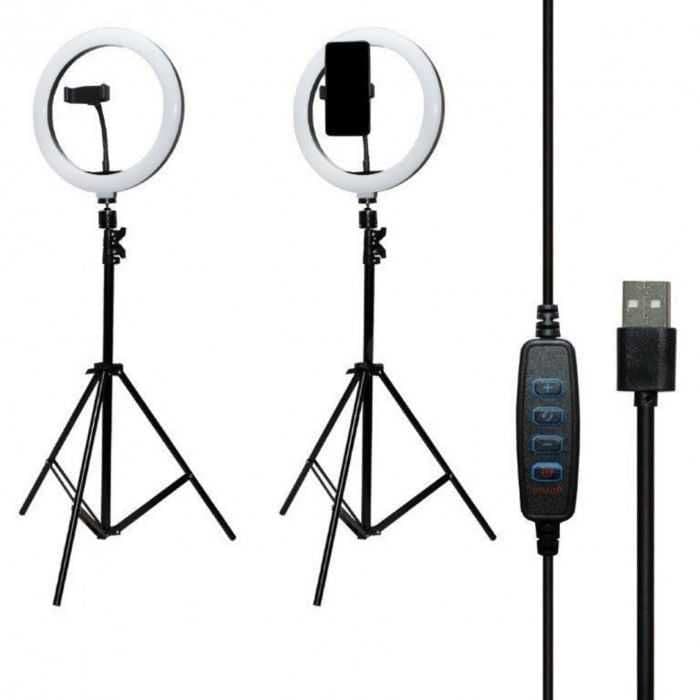 Кольцевая LED лампа со штативом.Штатив с лампой селфи — 2
