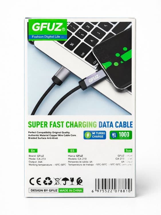Кабели для зарядки Type-C / Lightning | Быстрая зарядка 3A-8A — 5