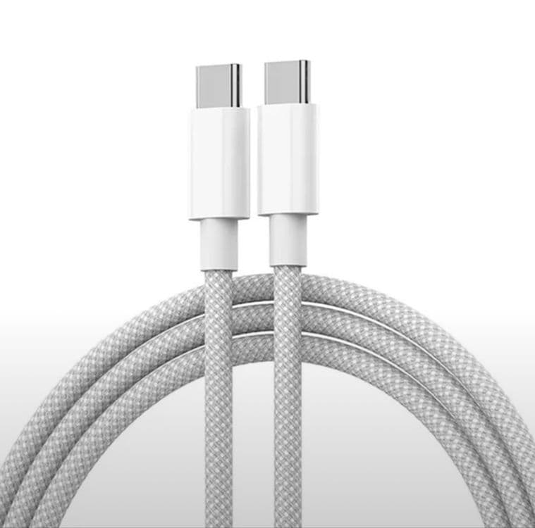 Type c плитенный кабель 2М для Iphone Ipad Macbook — 1
