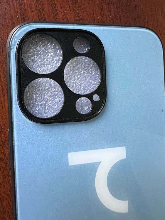 I phone 13 pro korpusi Saber logotibli, moviy rangda — 1