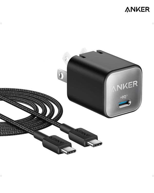 Зарядное устройство + кабель Anker Nano Charger 30W — 3