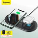 Baseus Беспроводное зарядное устройство 24w 2в1 Турбо