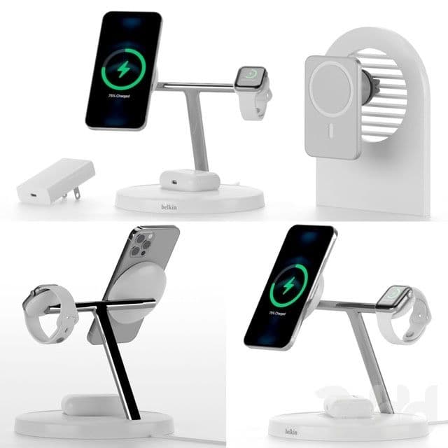 Беспроводное зарядное устройство Belkin MagSafe 3-in-1 Wireless Charge — 1