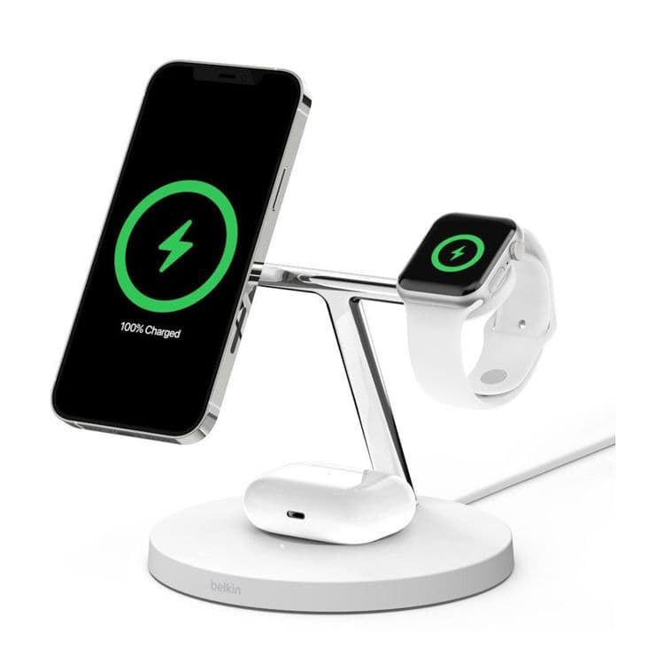 Беспроводное зарядное устройство Belkin MagSafe 3-in-1 Wireless Charge — 4