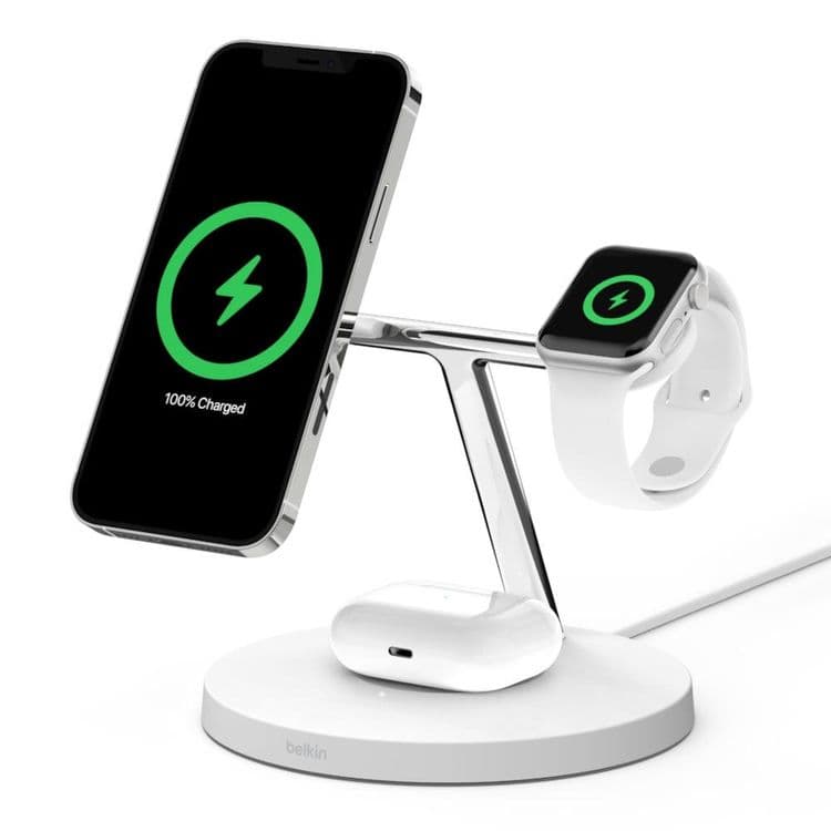 Беспроводное зарядное устройство Belkin MagSafe 3-in-1 Wireless Charge — 6