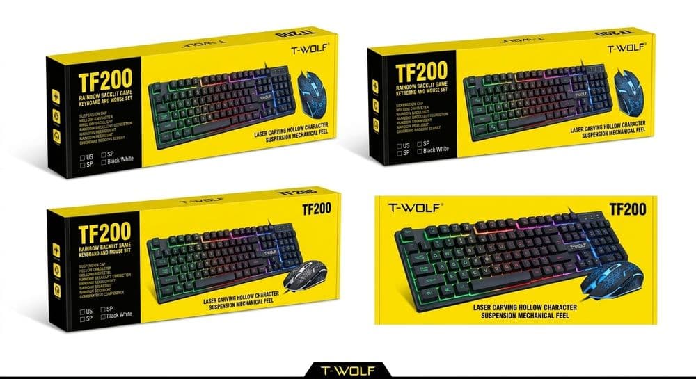 T-WOLF TF200 klaviatura va sichqonchasi — 1