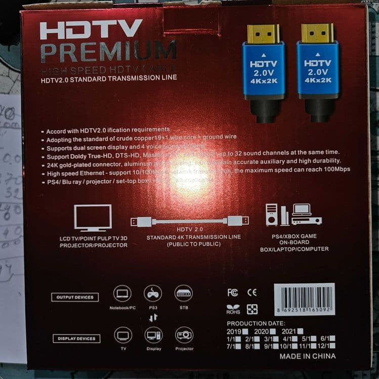 Hdmi кабель 15 метров / 4 k ( 2.0 v) , premium кабель — 2