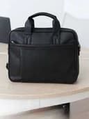 Сумка для ноутбука 15,6" #9902-3 Экокожа Black+