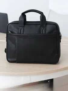 Сумка для ноутбука 15,6" #9902-3 Экокожа Black+ — 1