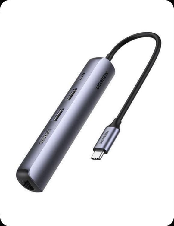 Ugreen CM-418 Typc hub 5/1 Type C to Hdmi,2*Usb 3.0,Type-C PD,Lan 1gb — 2