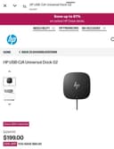 HP docking station G2