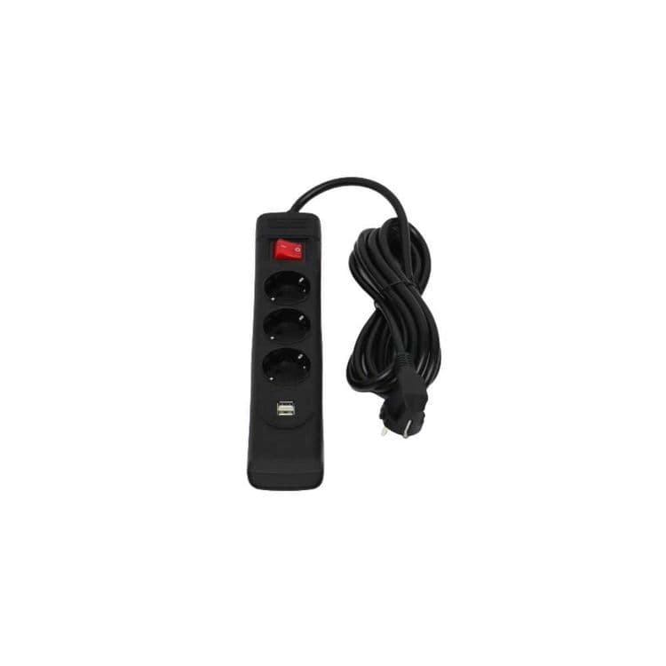 Сетевой фильтр Huntkey / SGA407 / Черный / 3м / 10 А / 3 шт. — 1