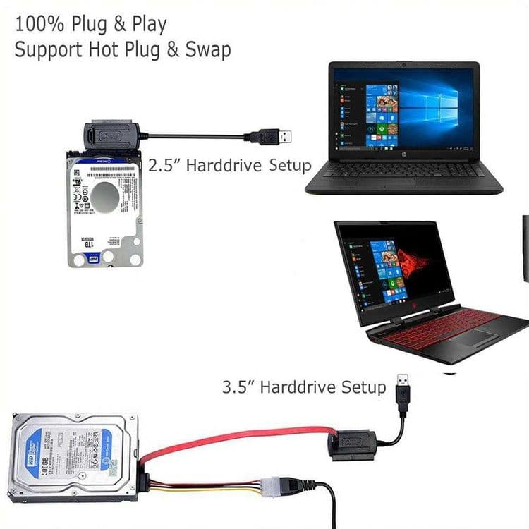 Переходник с USB 2.0 на IDE/SATA/S-ATA 2,5"/HDD 3,5" — 5