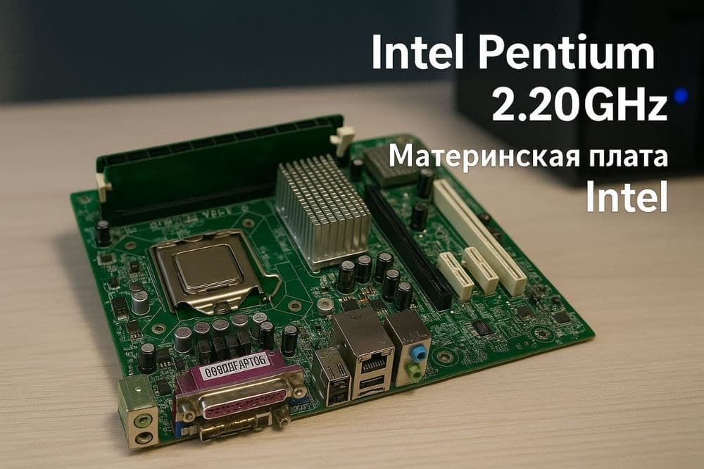 Рабочая материнская плата Intel в комплекте. — 1