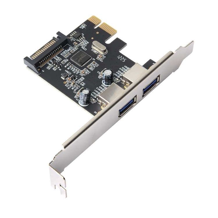 Адаптер PCI-E/USB 3,0  2 порта + SATA разъем 15pin — 3