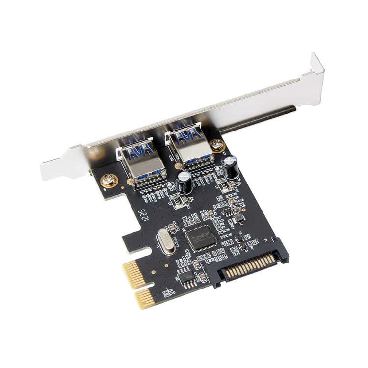 Адаптер PCI-E/USB 3,0  2 порта + SATA разъем 15pin — 4