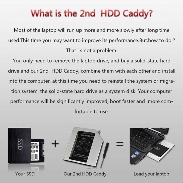 Оптический отсек SSD, HDD 2,5" для ноутбука — 4