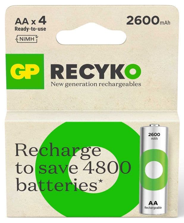 Batareyki Gp 2600 recyko AA — 1