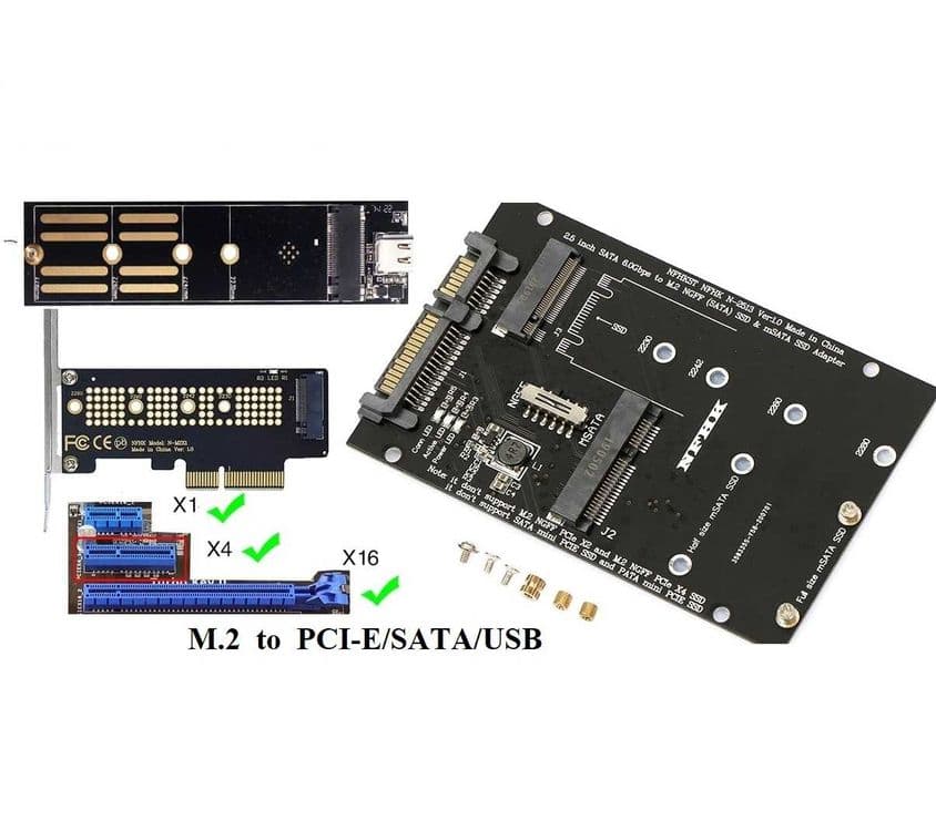 Адаптер PCI-Eх к M2/M.2 SATA SSD — 1