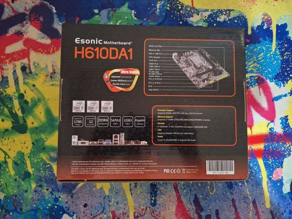 Motherboard Новый Esonic H610 есть кол-во и гарантия .скидка на кол-во — 2