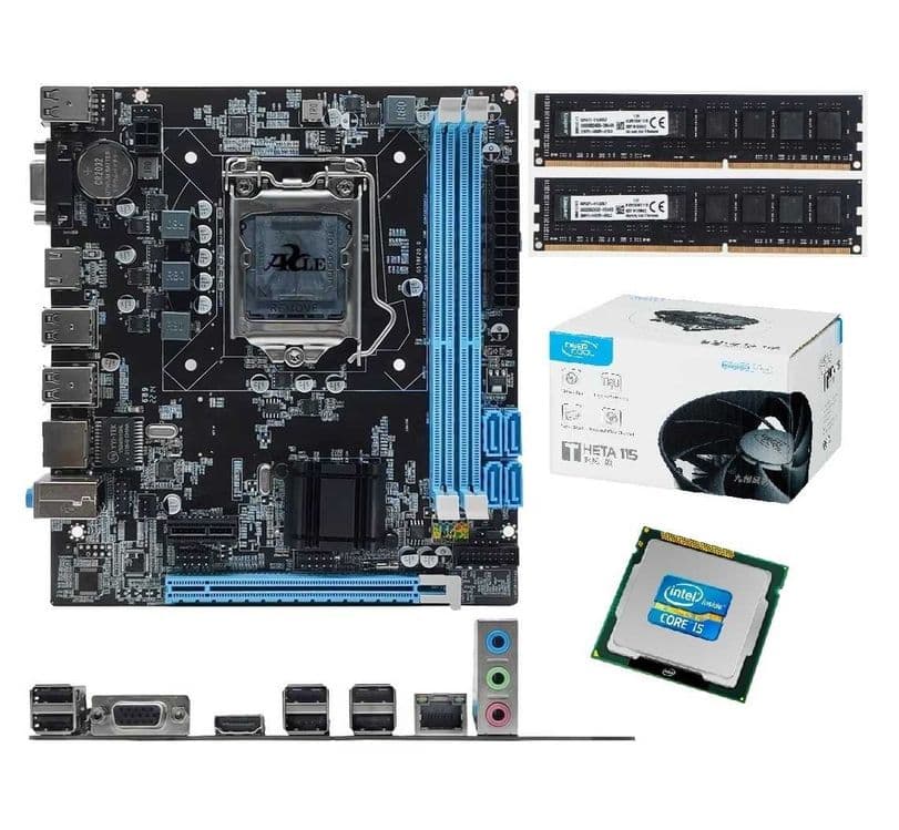 Материнская плата AXLE H61 + CPU Core i5 + DDR3 8GB — 1