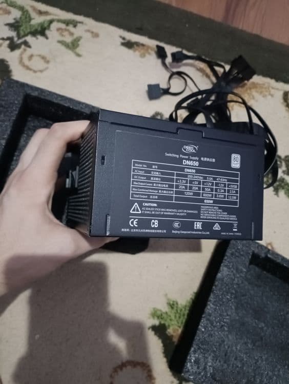 DeepCool DN650 650W,80 Plus

Мощность: 650 Вт

Стандарт: ATX

Сертифи — 1