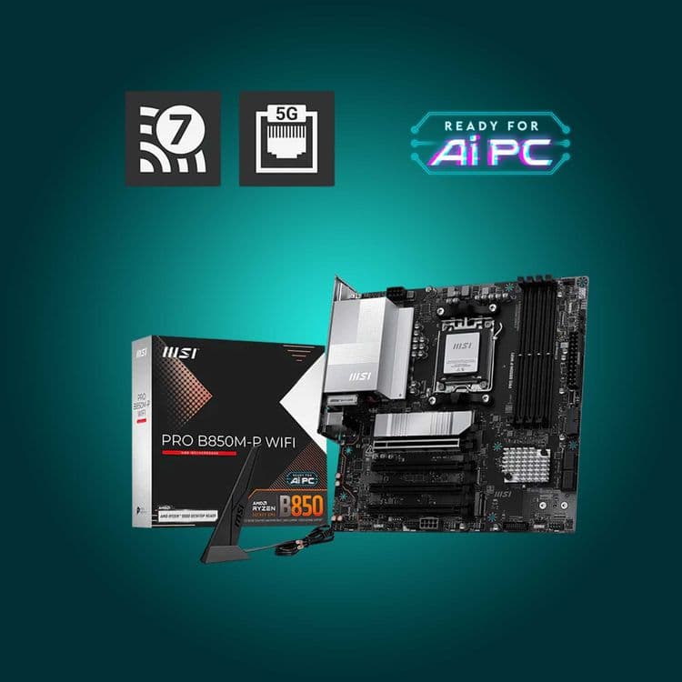 Материнская плата MSI PRO B850M-P WIFI 7 DDR5 AM5 mATX — 1