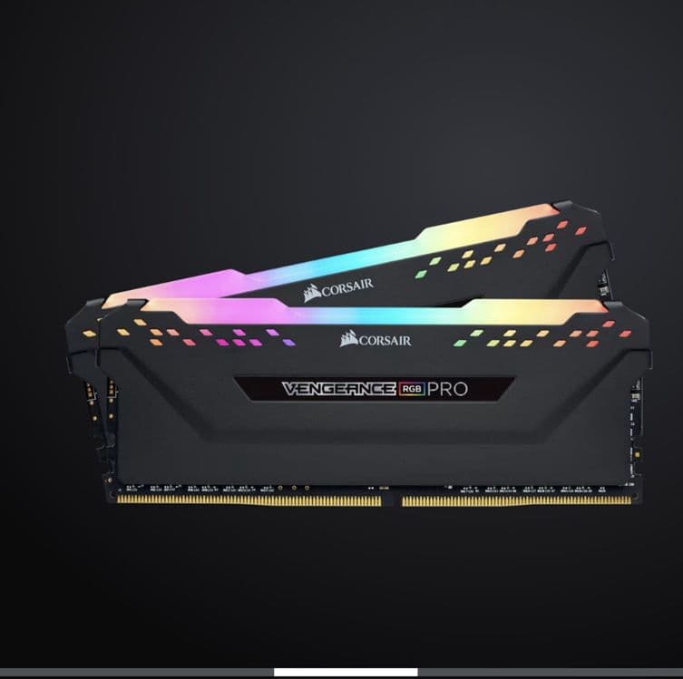 VENGEANCE® RGB PRO 16 ГБ (2 x 8 ГБ) DDR4 DRAM 3200 МГц C16 — черный — 1