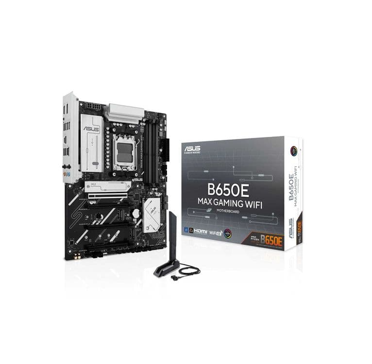 { ASUS B650E Max Gaming WiFi 4xDDR5 AM5 White — 2