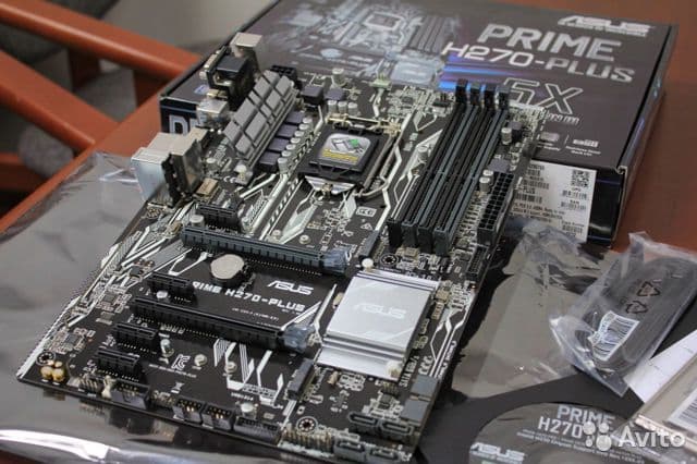 Материнская плата +проц+озу в сборе. ASUS prime h270 plus.DDR4 — 4