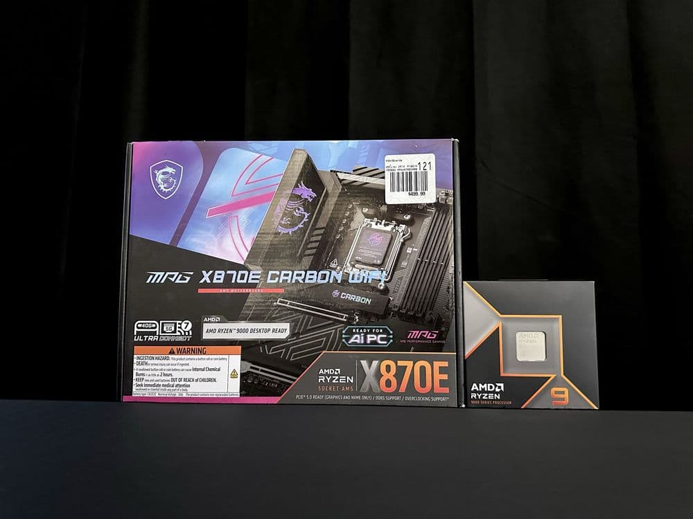 AMD Ryzen 9 9950X + MSI MPG X870E Carbon WiFi — 1