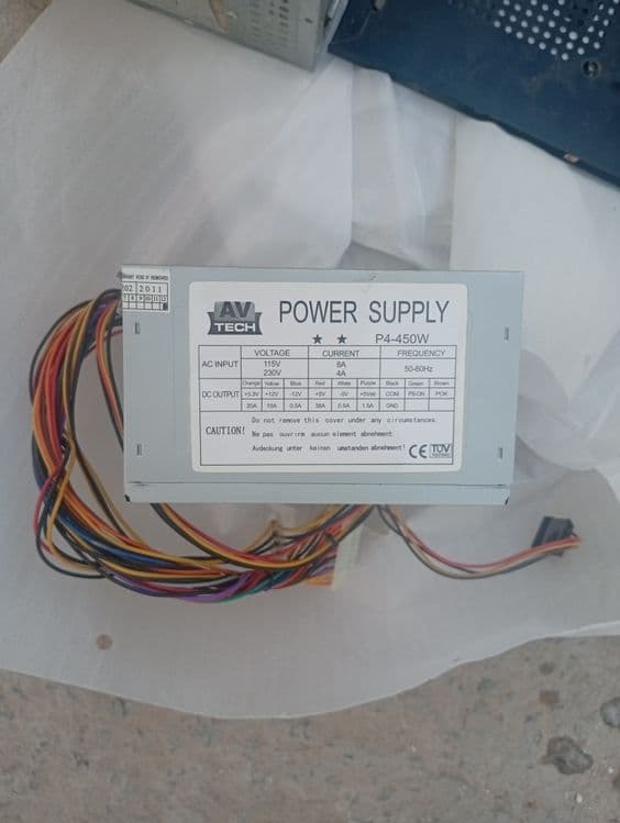 PC Power Supply 450W AV Tech, рабочий / на запчасти — 1