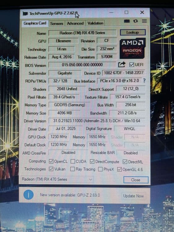 Продам видеокарту Gigabyte RX 470 4Gb — 4