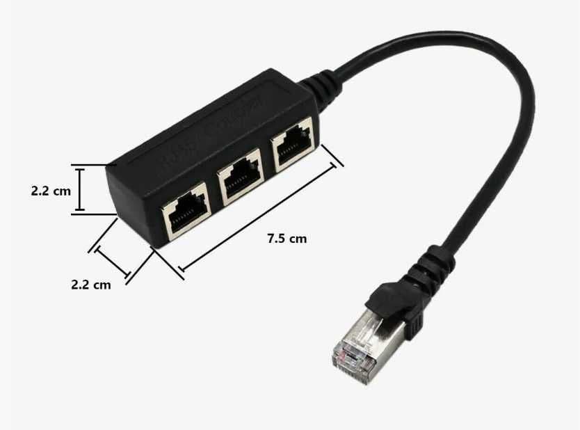 Сетевой хаб адаптер Lan to 3 Lan RJ45 — 2